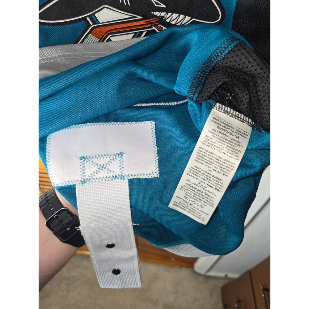 San Jose Sharks Couture Fanatics Premium Throwback Jersey Black Mens 44 (XS) - Picture 6 of 6